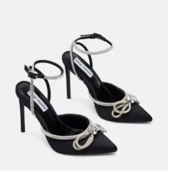 STEVE Madden VALLOREY Embellished Ankle Strap Pumps - Picture 4 of 12